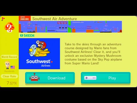 Super Mario Maker - Event Courses - Southwest Air Adventure (by Southwest Airline fanatics)