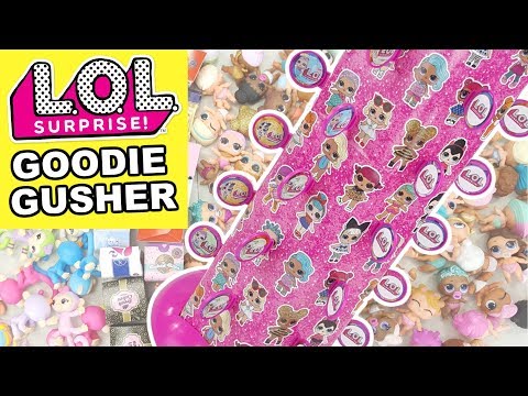LOL Surprise Goodie Gusher Pinata | L.O.L. Lil Sisters + Fingerlings Minis + Season 10 Shopkins