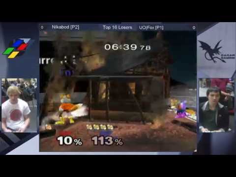 Super SmashNest 7 Top 16 Losers - Nikabod (Fox) Vs. UO | Fox (Fox/Ice Climbers) - SSBM