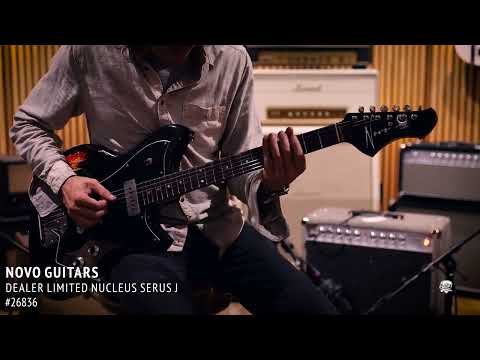 Novo Dealer Limited Nucleus Serus J Guitar – Bull Black over ‘64 3-Tone Burst image 11