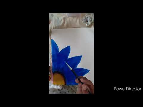 Making a flower on canvas| Daivik's Art |