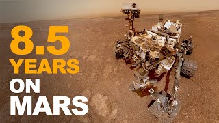 8.5 Years Time-lapse of Curiosity Rover Driving & Drilling on Mars [Front Camera View]