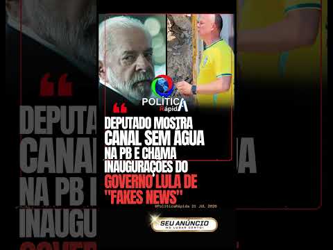 🚨  CABO GILBERTO MOSTRA CANAL SEM ÁGUA E ACUSA LULA DE ABANDONAR O NORDESTE!