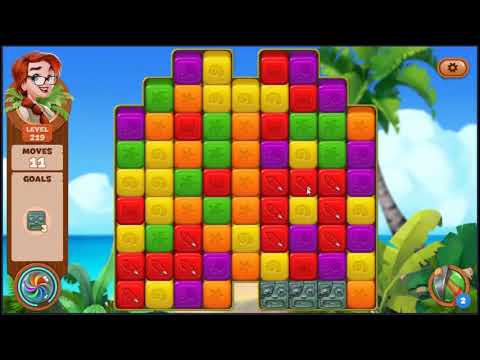 Lost Island Blast Adventure Level 219 - NO BOOSTERS 🏝️ | SKILLGAMING ✔️