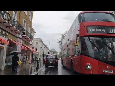 London - Kings Road - Chelsea & Fulham - Driving Tour - 4K
