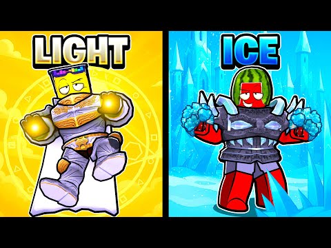ICE vs LIGHT In Elemental Tycoon (Roblox)