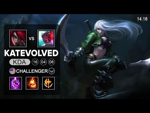 KatEvolved Katarina vs Yone Mid - NA Challenger - Patch 14.16 Season 14