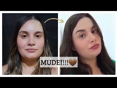 MUDEI!! TRANSFORMAÇÃO DE LOIRA PARA MORENA EM CASA!!!