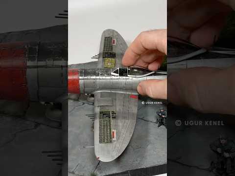 A month of work in a minute. Miniart P-47 Scale Aircraft Model #plasticmodel #miniature #scalemodel