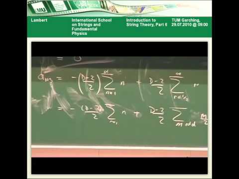 Neil Lambert - Introduction to String Theory, Part 6