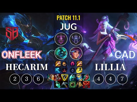 SB OnFleek Hecarim vs HLE CaD Lillia Jungle - KR Patch 11.1