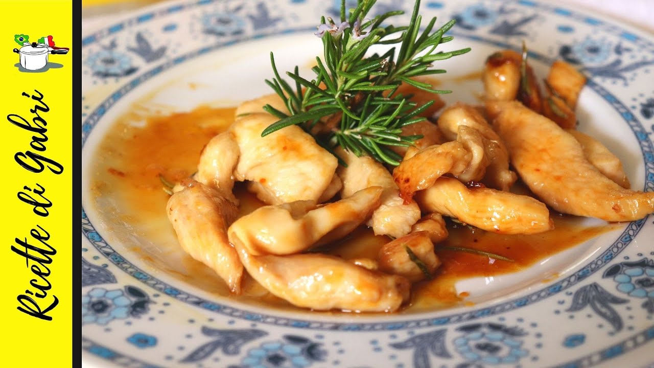 PETTO DI POLLO LIMONE MIELE E ROSMARINO Ricetta facile veloce Straccetti di pollo Caramellato GABRI