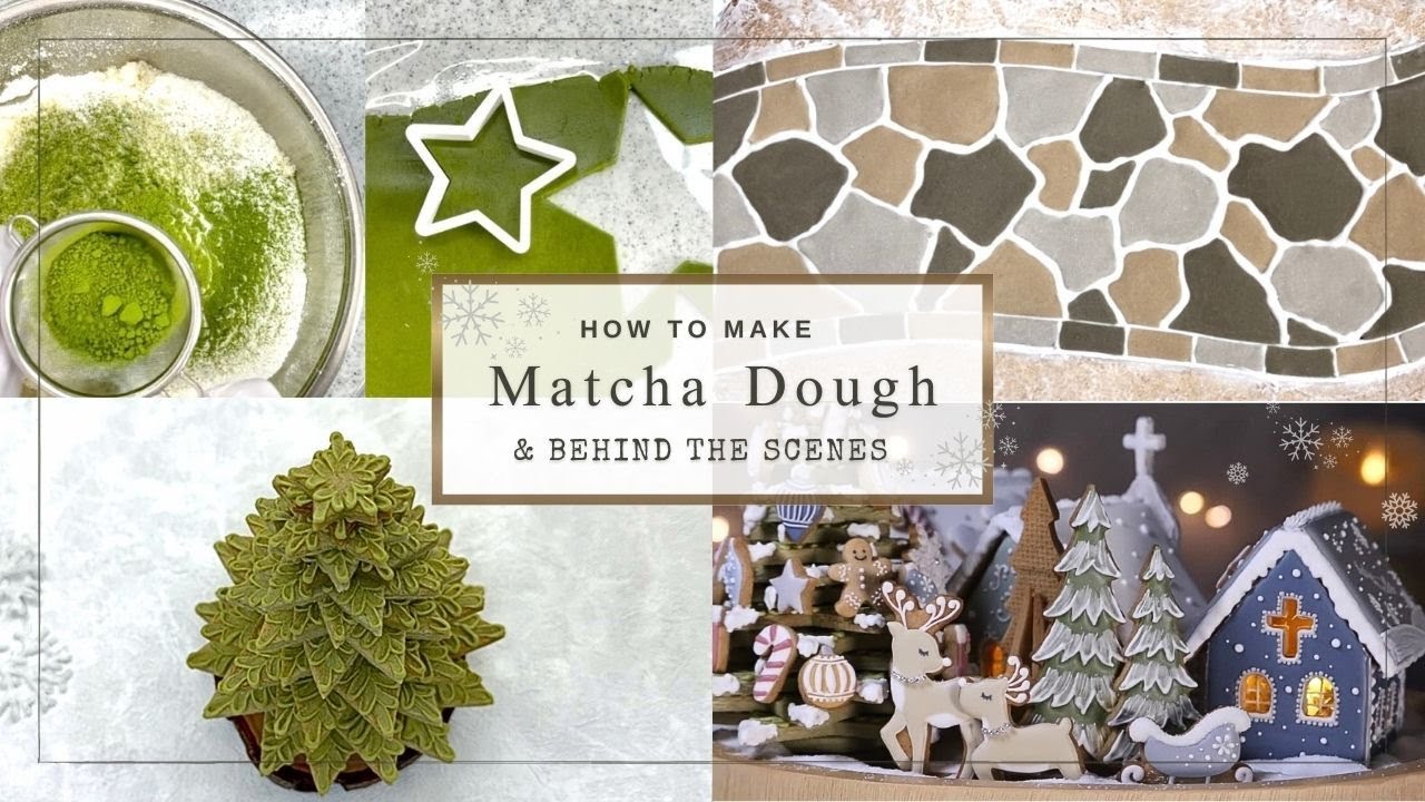 【🍃抹茶のクッキー生地の作り方】割れにくい生地のレシピを紹介します｜小さな森のクリスマスの番外編