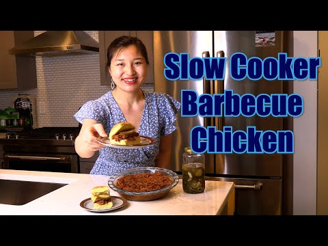 Slow Cooker BBQ Pulled Chicken with Homemade Barbecue Sauce | Father’s Day Recipe