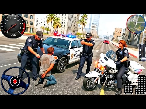 Police Car Chase Simulator 3D Game - Real Cop Cars Driving Simulator 2025 - Android GamePlay