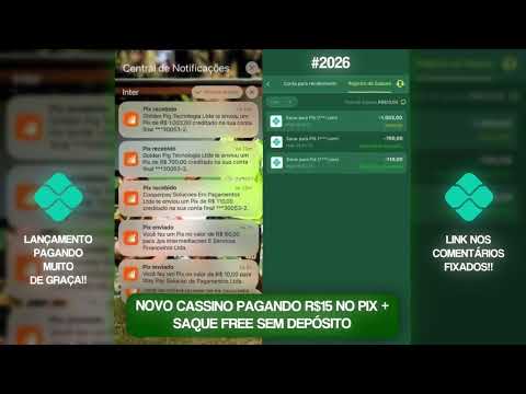 NOVO CASSINO SLOTS 2026 DANDO R$15 DE BÔNUS GRÁTIS