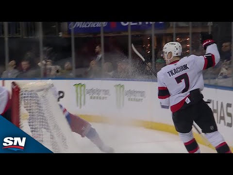 Senators' Brady Tkachuk Snipes His 200th Career Goal vs. Rangers