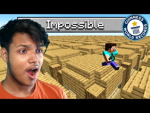 Breaking Impossible World Records of minecraft❤