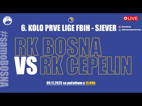 RK BOSNA TEŠANJ - RK CEPELIN CAZIN 6. KOLO PRVE LIGE FBIH - SJEVER