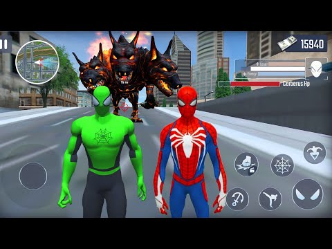 Süper Kahraman Örümcek Adam - Spider Ninja Rope Hero Vs 3 Head Monster #2 - Android Gameplay