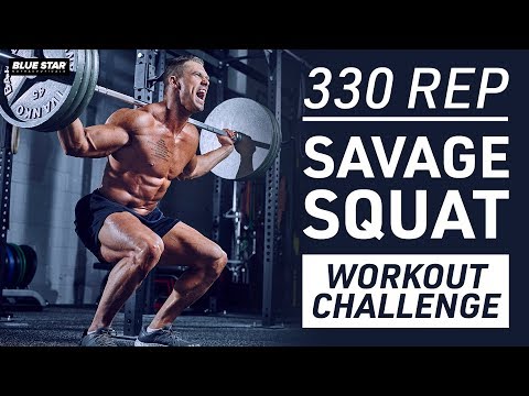 330 Rep Savage Squat Workout Challenge - Powered By AminoFast™!