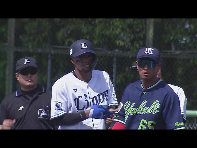 【ファーム】ライオンズ育成ドラ2ルーキー・モンテル イースタン・リーグ初打席で初安打と結果を残す!! 2023年4月21日 埼玉西武ライオンズ 対 東京ヤクルトスワローズ