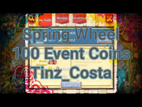 Castle Clash IGG - Spring Wheel 100 Event Coins Dynamica on a Subscribers Account 18.9.20