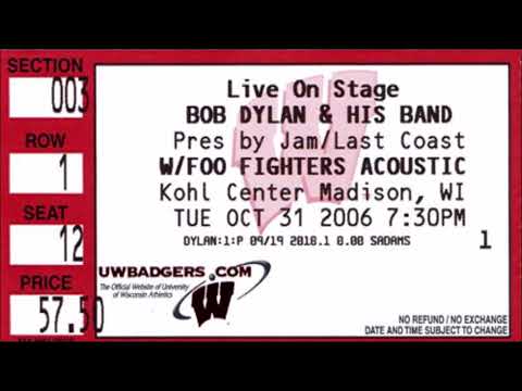 Bob Dylan 2006 US Fall Tour – Madison USA 31st October 2006