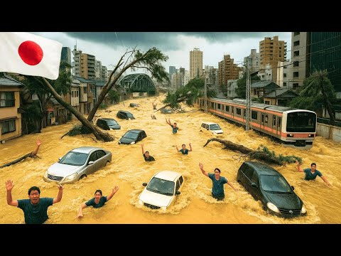 CHAOS in Japan! Super Storm Submerges Tokyo, Flooding Subways, Cars & Streets, Over 88,000 Evacuated