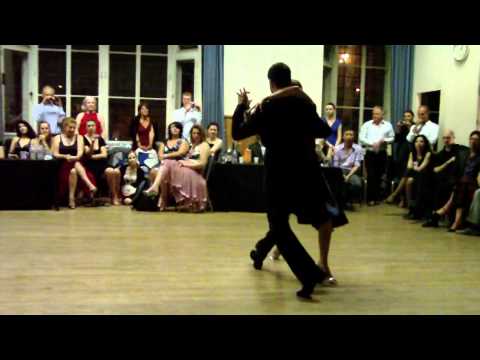  Andrea Misse  and  Javier Rodriguez  are  dancing  to  the  tango  "  Café Domínguez  "