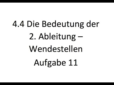 4.4 Die Bedeutung der 2. Ableitung und Wendestellen - Aufgabe 11