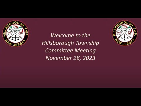 2023 November 28 Township Committee Meeting