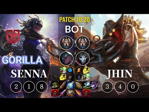 SB GorillA Senna vs Jhin Bot - KR Patch 10.20