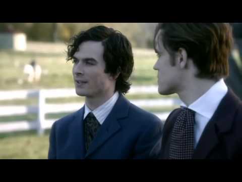 TVD 1X13 Damon kisses Katherine in pearls shop