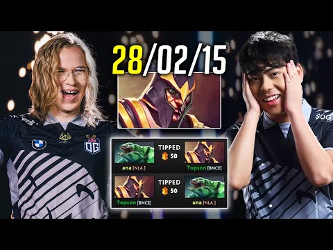 Topson IMBA SILENCER Mid - 28 KILLS in 33 Mins Game (Feat. Ana) DOTA 2