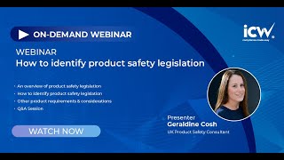 Webinar: How to identify product safety legislation