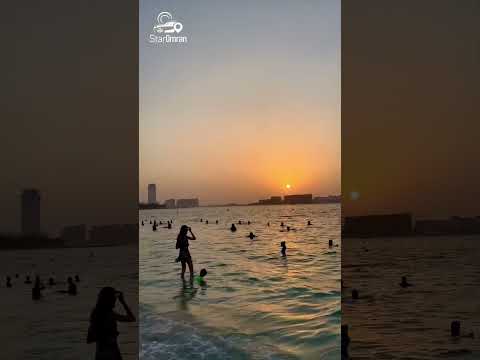 Choose your favorite beach and book your ride with Star Omran#youtube #youtubeshorts #dubaitransport