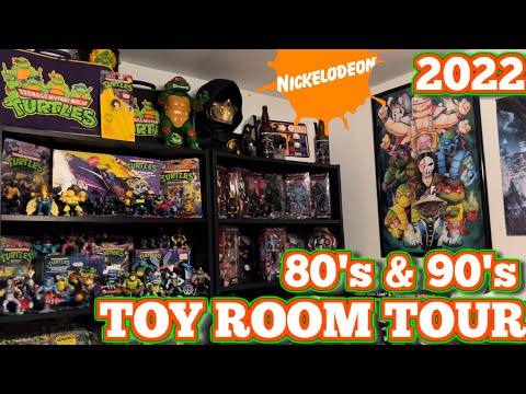 1980's & 1990's TOY/FIGURE/GAME ROOM TOUR - TEENAGE MUTANT NINJA TURTLES, NICKELODEON, BATMAN & MORE