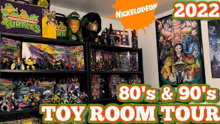 1980's & 1990's TOY/FIGURE/GAME ROOM TOUR - TEENAGE MUTANT NINJA TURTLES, NICKELODEON, BATMAN & MORE