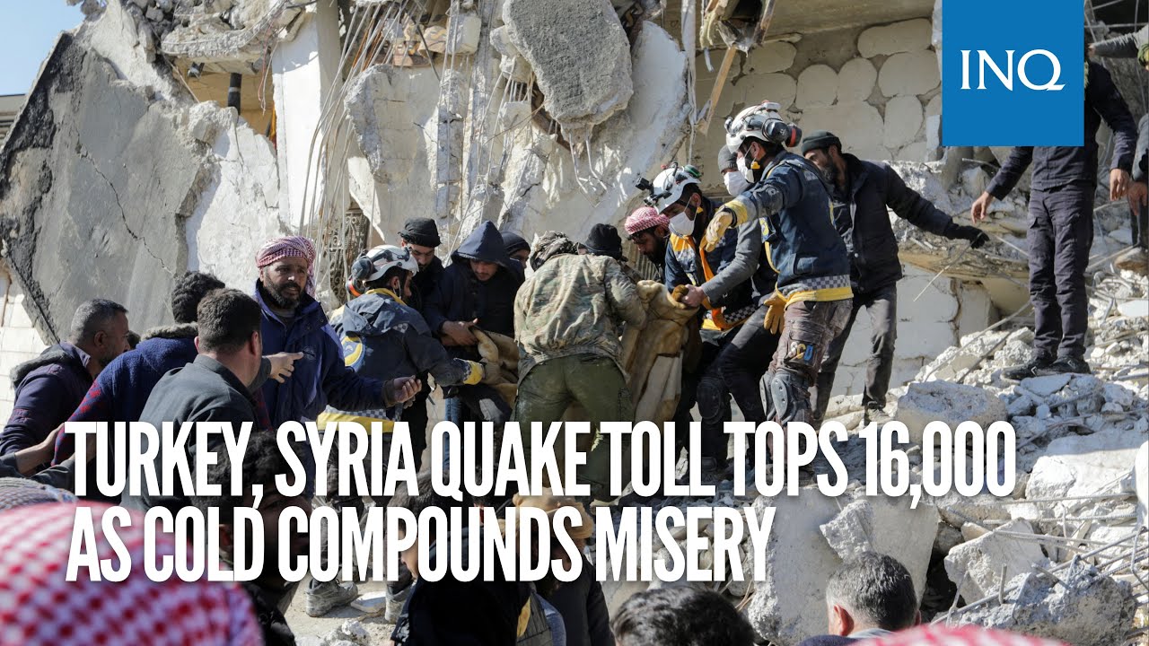 Turkey, Syria quake toll tops 16,000 as cold compounds misery