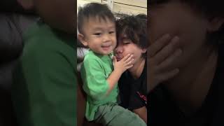 TEACHING QUANG HOW TO BACKWARDS CRAWL #shorts 