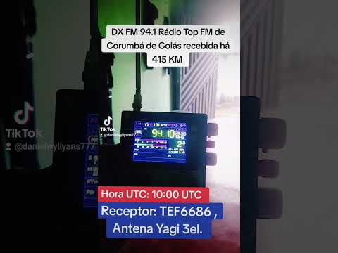 DX FM 94.1 Rádio Top FM de Corumbá de Goiás recebida há 415 KM