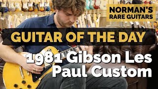 Video thumbnail for Guitar of the Day: 1981 Gibson Les Paul Custom | Norman's Rare Guitars by Normans Rare Guitars
