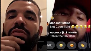 Drake Confronts DJ Akademiks On IG Live &quot;Dont Disrespect Me Like That&quot;
