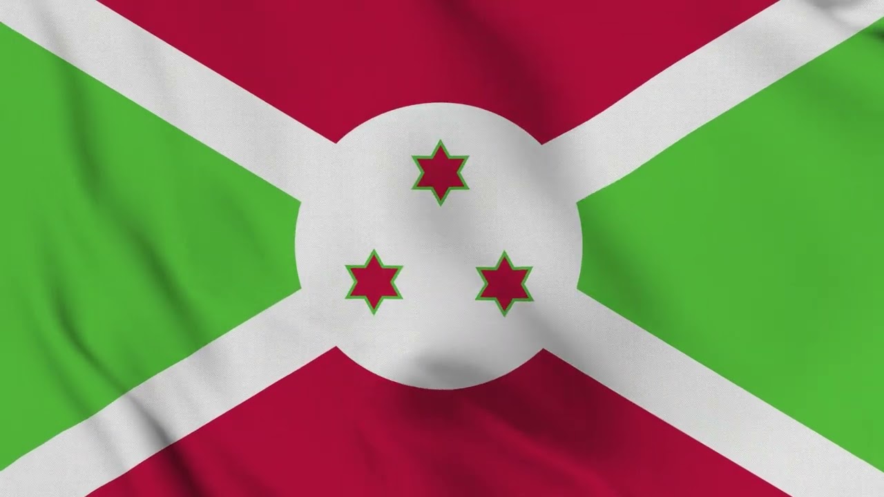 Burundi Flag Waving 4K | Burundian National Flag Animation
