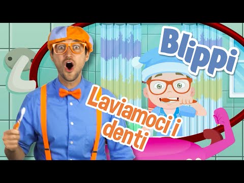 Laviamoci i DENTI!!! | BLIPPI video per bambini | Moonbug Kids Cartoni Animati