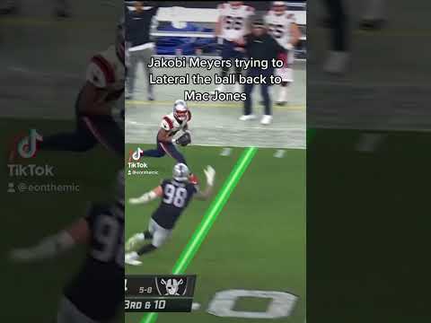Jakobi Meyers trying to lateral the ball back to Max Jones tiktok #shorts