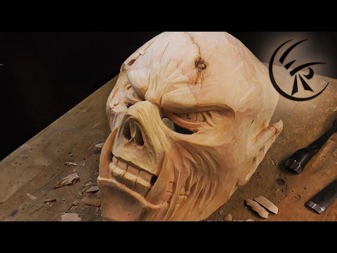 Woodcarving "Krampus mask" ►► Timelapse