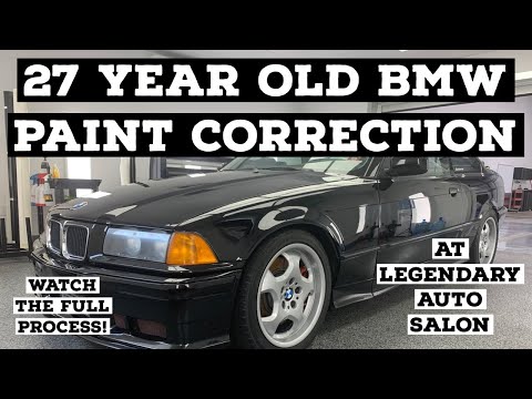 27 YEAR OLD BMW PAINT CORRECTION AT LEGENDARY AUTO SALON: E36 Turbo LS Swap Ep: 33