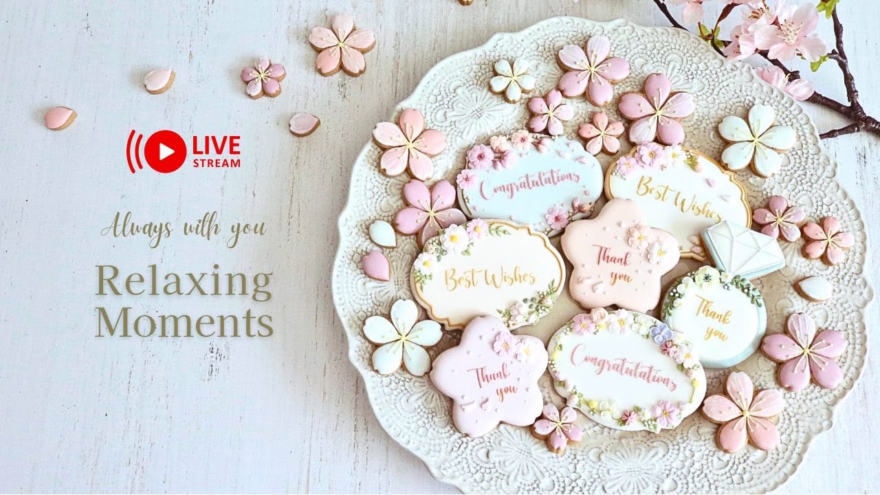 【24/7 Live】🌸Blooming Spring: Relaxing Icing Cookie Decorating & Macaron Art 🌹｜春の花々とお菓子の世界 傑作選